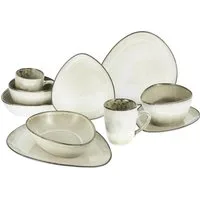 CreaTable Kombiservice Cloudy Sand (10-tlg), 2 Personen, Steinzeug
