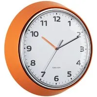 Karlsson Uhr Wanduhr Modern Retro Bright Orange
