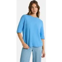 Lieblingsstück Kurzarmpullover KleraEP Halbarm mit Rundhals, unifarben