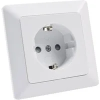 ChiliTec Steckdose MILOS Schutzkontakt-Steckdose 250V~/ 16A, inkl. Rahmen, Klemmanschluss