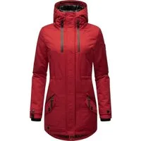 Navahoo Wintermantel Avrille II sportlicher Damen Winter Kurzmantel mit großer Kapuze