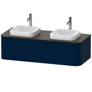 Duravit Happy D.2 Plus Konsolenwaschtischunterbau wandhängend Nachtblau Seidenmatt 1300x550x354 mm - HP4943B9898
