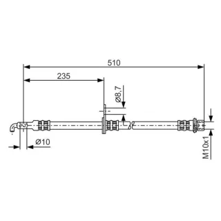 Bosch Bremsschlauch vorne links Citroen C1 Peugeot 107 Toyota Aygo