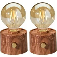 Northpoint LED Nachttischlampe Vintage Akku LED Tischlampe mit USB-C dimmbar