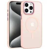 CoolGadget Handyhülle Magnet Hülle für iPhone 15 Pro Max Schutzhülle mit Metall Kamerarahmen 6,7 Zoll, magnetisches Schutzcase Matt Stoßfest kompatibel mit Magsafe Zubehör