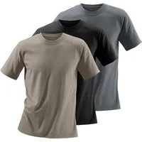 H.I.S T-Shirt, Unterziehshirt (3er-Pack) unifarben, Rundhalsausschnitt, aus Baumwolle
