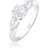 Elli Fingerring Rosenblüte Blume Vintage Look Trend 925 Silber