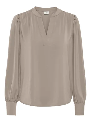 JDY - JDYAYA L/S V-NECK WVN Simply Taupe - Gr. - L