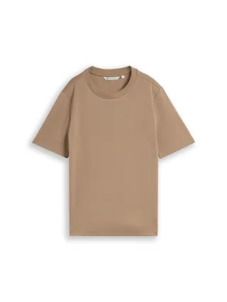 Denim Tom Tailor - Loose Fit T-Shirt mink beige - Gr. - XXL