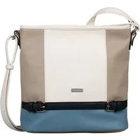 TOM TAILOR Hobo Juna, aus soft genarbtem ledrigen Material mit glänzenden Metall-Accessoires