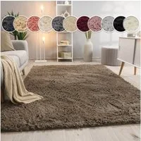 Paco Home Hochflor-Teppich Silky 591, rechteckig, Höhe: 37 mm, Uni-Farben, besonders weich und kuschelig