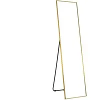 COSTWAY Ganzkörperspiegel, stehend/ wand, mit Rahmen, 160 x 40 cm, 2 in 1