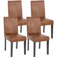 MCW Esszimmerstuhl Littau-4 (Set, 4 St), 4er-Set, Rutschfest durch Kunststoff-Bodenschoner, hohe Rückenlehne