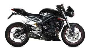 Sportauspuff MIVV Delta Race Edelstahl schwarz Triumph Street Triple 660 S Bj.2017-2022 EURO4/5 +ABE