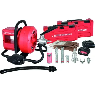 Rothenberger RODRUM VarioClean + Akku + Ladegerät + Spirale/Werkzeug-Set 16mm - 1000003348