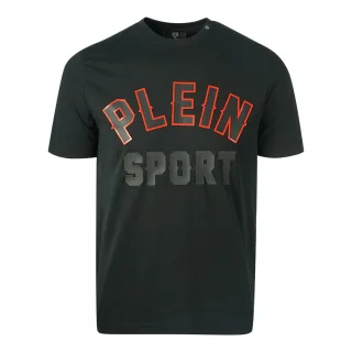 Plein Sport Block-Logo Schwarzes T-Shirt