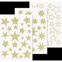 Heyda Sticker Heyda 203584469 Fenster Sticker „Sterne“ glitter-gold