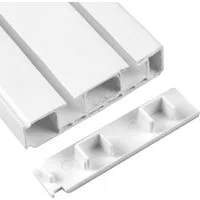 Bestlivings Gardinenstange, 2-läufig, geklemmt, Kunststoff, Seitendeckel (2er Pack), Endstücke für Schienen 1-Lauf bis 3-Lauf