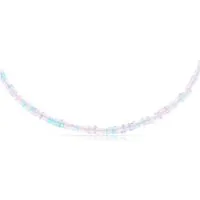 Made by Nami Perlenkette Damen Halskette bunt mit Perlen verstellbar Wasserfester Schmuck, aus Perlen – farbenfroh – mit Verlängerung – sommerlich