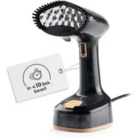 CLEANmaxx Dampfbürste faltbar 1600W schwarz 165ml Tank, 1600 W, Dampfglätter für Kleidung, Mit 2in1 Funktion