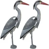 relaxdays Gartenfigur Reiher Gartenfigur im 2er Set