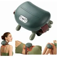 ibettertec Nacken-Massagegerät Nackenmassagegerät mit Wärmefunktion, kabelloses Shiatsu Massagegerät, für Nacken, Schultern und Rücken, 3 Intensitätsstufen, 2000mAh Akku, für Zuhause, Büro & unterwegs, mit Wärmefunktion und Shiatsu-Knetmassage