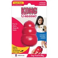 KONG Kauspielzeug KONG Classic S, rot, Kauspielzeug aus Naturkautschuk für Hunde
