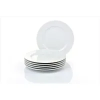 Retsch Arzberg Frühstücksteller Teller Set, HEIKE WEISS, Dessert- & Kuchenteller 19 cm, Porzellan, (6 St), klassisch runder Frühstücksteller für jeden Anlass, spülmaschinenfest
