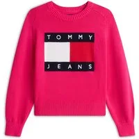 Tommy Jeans Rundhalspullover TJW FLAG SWEATER EXT Baumwollmischung