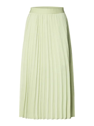 selected women - SLFMILLIE HW ANKLE PLISSE SKIRT B Lint - Gr. - 38