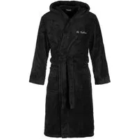 Di Vadini Bademantel Di Vadini UNISEX Herren Damen Bademantel FLORENZ mit Kapuze, wadenlang, Polyester, Weitenverstellung, Bindegürtel, mit Kapuze