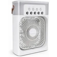 COFI 1453 Tischventilator, Ventilator mit Sprühnebel, LED-Licht und Timer