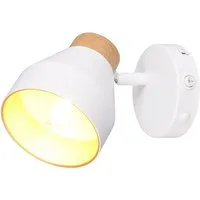 Reality Leuchten LED Wandstrahler, Dimmfunktion, LED wechselbar, über Schalter in 3 Stufen dimmbar, warmweiß, Licht-strahler innen Wandlampe mit Schalter neben Bett, Höhe 19cm