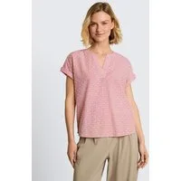 TOM TAILOR Kurzarmbluse Blusen & Shirts Loose Fit Bluse mit Stickerei
