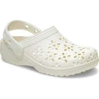 Crocs Classic Floral Cut Out Clog Clog Sommerschuh, Sandale, Strandschuh mit schwenkbarem Fersenriemen