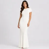 cfab (creamy fabrics) Jerseykleid Ribbed Tank Top Maxikleid-Snow White-M (1-tlg)