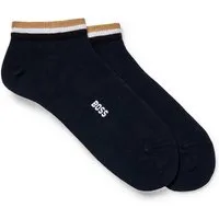 BOSS Sneakersocken 2P AS Uni stripe CC (Packung, 2er) mit geringeltem Abschluss