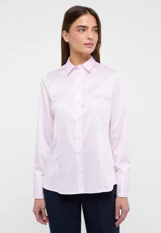 ETERNA - Satin Shirt Bluse Satingewebe Langarm rosa - Gr. - 34/Langarm