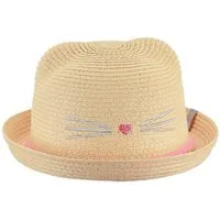 Sterntaler® Sonnenhut UV-Schutz 50+ Strohhut (1-St., Sommerhut Baby bedruckt, Baby Hut mit angedeuteten Öhrchen) Sonnenhut Kinder mit buntem Baumwollband, Babyhut
