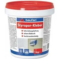 baufan® Dispersionskleber Styroporkleber Lösungsmittelfreier Klebstoff Spezialkleber, Geeignet für: Dekor-, Decken- und Isolierplatten sowie Zierprofile