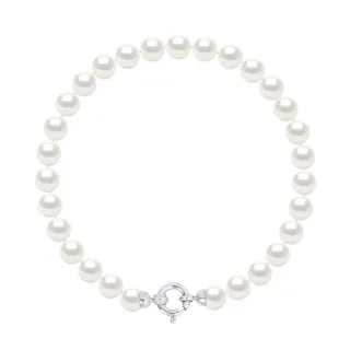DIADEMA - Armband - Echte Süßwasserperlen - Weißgold