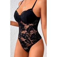 Conray Body Bodysuit mit Spitze und Spaghetti-Träger 200