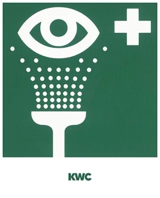 KWC Aquarotter Sicherheitszeichen, Augendusche, Klebefolie, 2000101153 2000101153