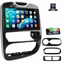 ESSGOO Für Renault Clio 4 2013-2018 Android 15 Autoradio Autoradio (Digitalradio (DAB), FM, Apple Carplay Android Auto GPS Navi WIFI BT SWC)