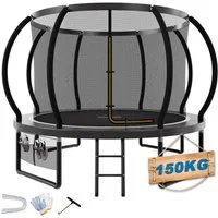 HOMALL Gartentrampolin Kindertrampolin Ø305/366, Gewicht 150kg, Ø 228 cm, (228 cm, Ø 228/305/366/427 cm, mit Sicherheitsnetz und Leiter, 360° Schutzgitter)