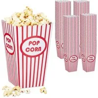 relaxdays Snackschale Popcorntüten 100er Set, Pappe
