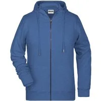 James & Nicholson Kapuzensweatjacke Leicht taillierte Damen Sweatjacke aus French Terry 8025 in Bio-Qualität