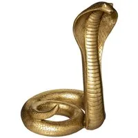 Atmosphera Créateur d'intérieur Dekoobjekt Dekofigur aus Polyresin COBRA, golden, 36 cm (Deko-Objekt, Deko-Objekt)