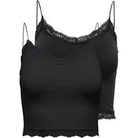 ONLY Trägertop ONLVICKY LACE SEAML 2-PACK CROPPED TOP (Packung, 2-tlg)