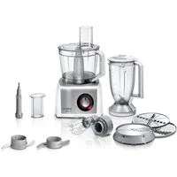 BOSCH Kompakt-Küchenmaschine MultiTalent 8 MC812S814, 1250 W, 3,9l Schüssel, 1,5l Mixaufsatz, Rührbesen, Universalmesser, 3 Scheiben